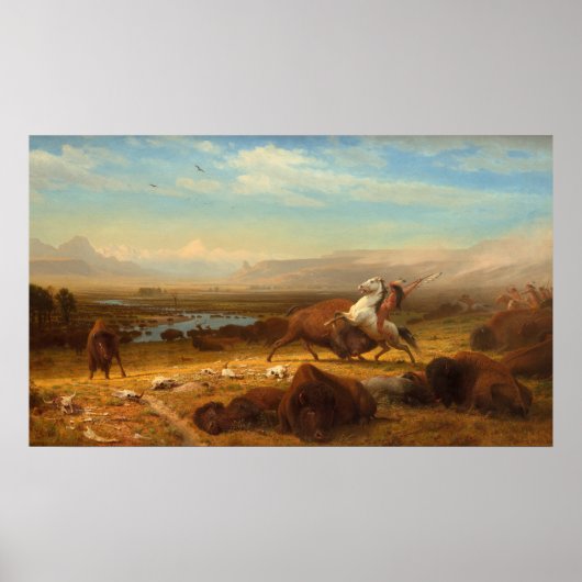 Laatste Poster van Buffalo - Albert Bierstadt Fine (Voorkant)