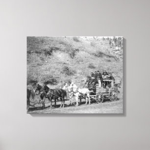 Laatste reis van de "Deadwood Coach" foto Canvas Afdruk