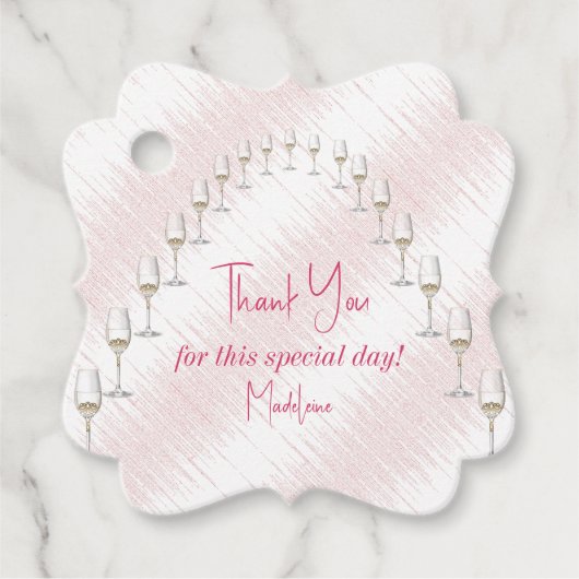 Laatste Rendez Veuve Bachelorette Weekend Route Bedankjes Labels (Voorkant)