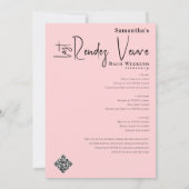 Laatste Rendez Veuve Bachelorette Weekend Route Kaart (Achterkant)