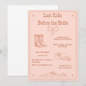 Laatste rit voor de bruid Western Bachelorette Kaart (Voorkant / Achterkant)