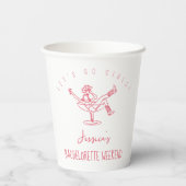 Laatste rodeo Bachelorette Weekend Funky hand gete Papieren Bekers (Achterkant)