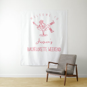 Laatste rodeo Bachelorette Weekend Funky hand gete Wandkleed