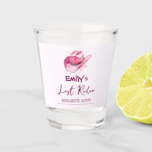 Laatste Rodeo Bachelorette Weekend | Roze Shotglas Shot Glas (Voorkant)