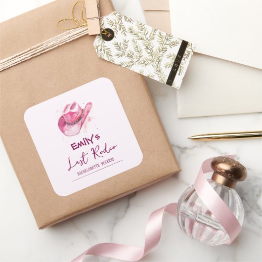Laatste Rodeo Bachelorette-weekend | Roze sticker (Geschenken)