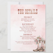 Laatste Rodeo Bachelorette Weekend Uitnodiging (Achterkant)