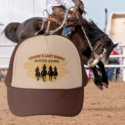 Laatste Rodeo Bruidegom Aangepaste Naam Cowboy Zon Trucker Pet