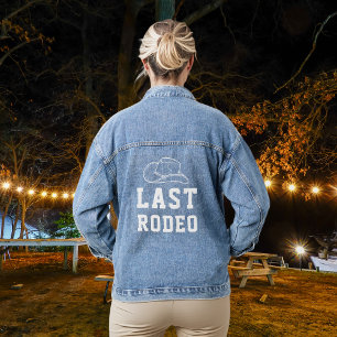 Laatste Rodeo Bruidsbruiloft Bruidsmeisje Spijkerj Denim Jacket