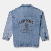 Laatste Rodeo Cowgirl Bachelorette Custom Denim Jacket (Achterkant)