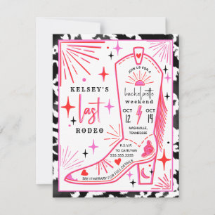 Laatste Rodeo Cowgirl Bachelorette Koeienprint Rei Kaart