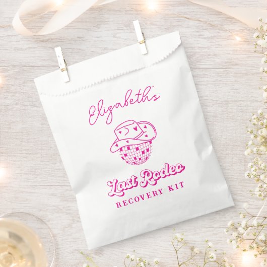 Laatste Rodeo Cowgirl Bachelorette Recovery Kit Bedankzakje (Geknipt)