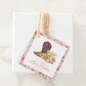 Laatste Rodeo Cowgirl Boot Floral Bachelorette Bedankjes Labels (In situ)
