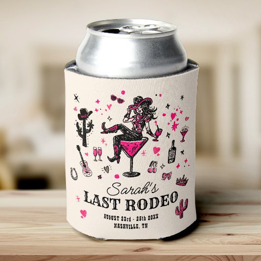 Laatste Rodeo Cowgirl Fun Nash Bash Bachelorette Blikjeskoeler
