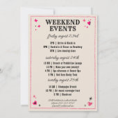 Laatste Rodeo Cowgirl Fun Nash Bash Bachelorette Kaart (Achterkant)