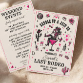 Laatste Rodeo Cowgirl Fun Nash Bash Bachelorette Kaart