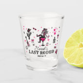 Laatste Rodeo Cowgirl Fun Nash Bash Bachelorette Shot Glas (Voorkant)