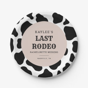 Laatste Rodeo Cowgirl Vrijgezellenfeest Weekend Fe Papieren Bordje