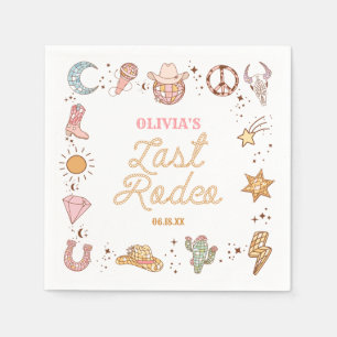 Laatste Rodeo Disco Cowgirl Bachelorette Weekend Servet