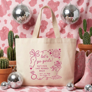 Laatste Rodeo Disco Cowgirl Vrijgezellenfeest Grote Tote Bag
