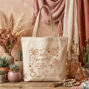 Laatste Rodeo Disco Cowgirl Vrijgezellenfeest Grote Tote Bag