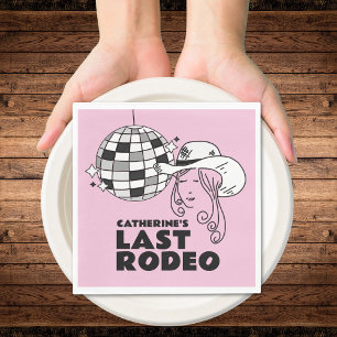 Laatste Rodeo Disco Cowgirl vrijgezellenfeest Servet