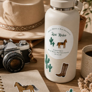 Laatste Rodeo Meidenavakantiedealsticker Ronde Sticker