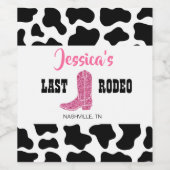 Laatste Rodeo Persoonlijk  Wijn Etiket (Enkel label)