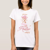 Laatste Rodeo Retro Cowgirl Afscheidspartij Bruids T-shirt (Voorkant)