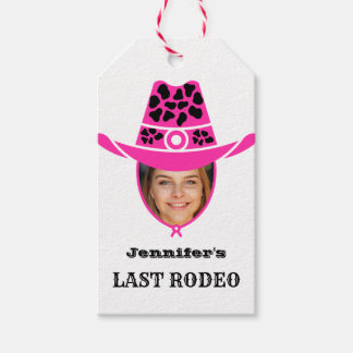Laatste Rodeo Roze Cowgirl - Aangepaste foto Cadeaulabel