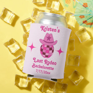 Laatste Rodeo Roze Disco Cowgirl Bachelorette Blikjeskoeler