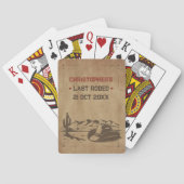 laatste Rodeo Rustic Cowboy Pokerkaarten (Achterkant)