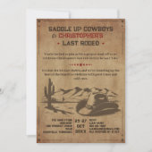  Laatste Rodeo Rustieke Cowboy vrijgezellenfeest Kaart (Voorkant)