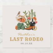 Laatste Rodeo Sparkling Wijnetiket (Enkel label)