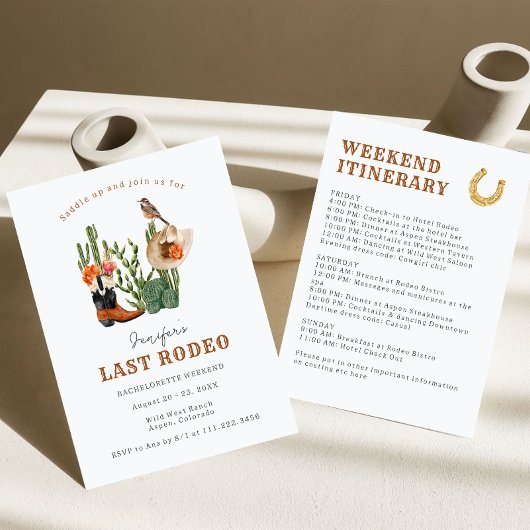 Laatste Rodeo vrijgezellenweekend Kaart