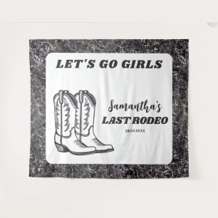 Laatste Rodeo Western Cowgirl Bachelorette Party Wandkleed