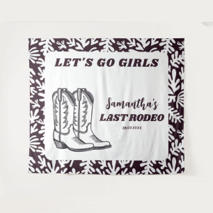 Laatste Rodeo Western Cowgirl Bachelorette Party Wandkleed