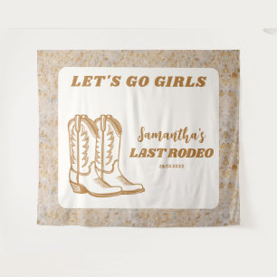 Laatste Rodeo Westerse Cowgirl Bachelorette Feest Wandkleed