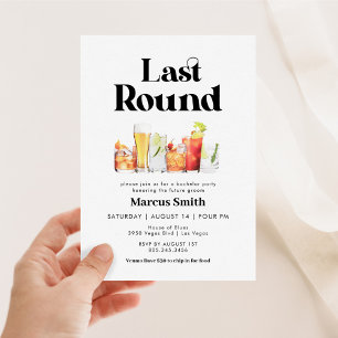 Laatste ronde Bachelor Retro  Stijl Kaart