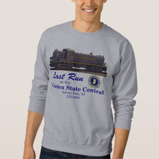 "Laatste run" Mannen zweet Shirt (Voorkant)