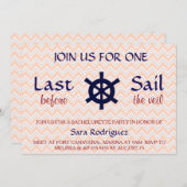 Laatste Sail voor de uitnodiging van Veil Bachelor (Voorkant / Achterkant)
