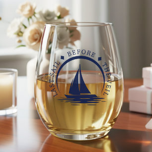 Laatste Sail voor de Veil Bachelorette Party Wijnglas Zonder Voet