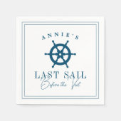 Laatste Sail voor de Veil Nautical Bachelorette Servet (Voorkant)
