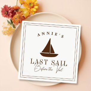 Laatste Sail voor de Veil Nautical Bachelorette Servet