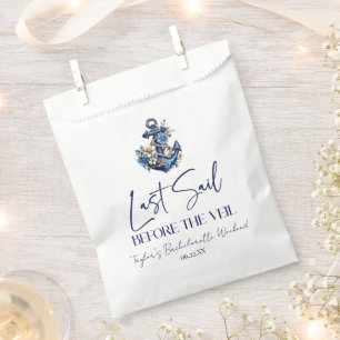 Laatste Sail voor Veil Bachelorette Weekend Party Bedankzakje