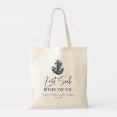 Laatste Sail voor Veil Bachelorette Weekend Party Tote Bag (Achterkant)