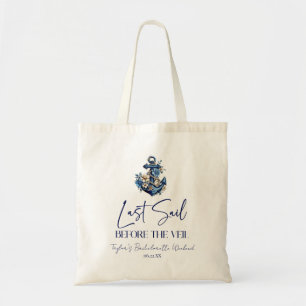 Laatste Sail voor Veil Bachelorette Weekend Party Tote Bag