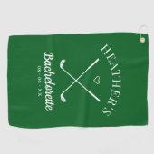 Laatste schommel Golf Bachelorette Golfhanddoek (Horizontaal)