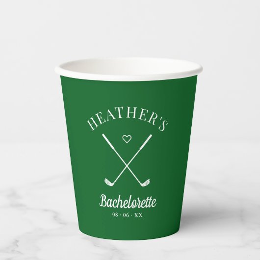 Laatste schommel Golf Bachelorette Papieren Bekers (Voorkant)