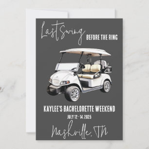 Laatste schommel, golfen vrijgezellenweekend feest kaart