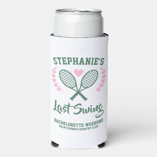 Laatste schommel Tennis Country Club Bachelorette (Seltzer Voorkant)